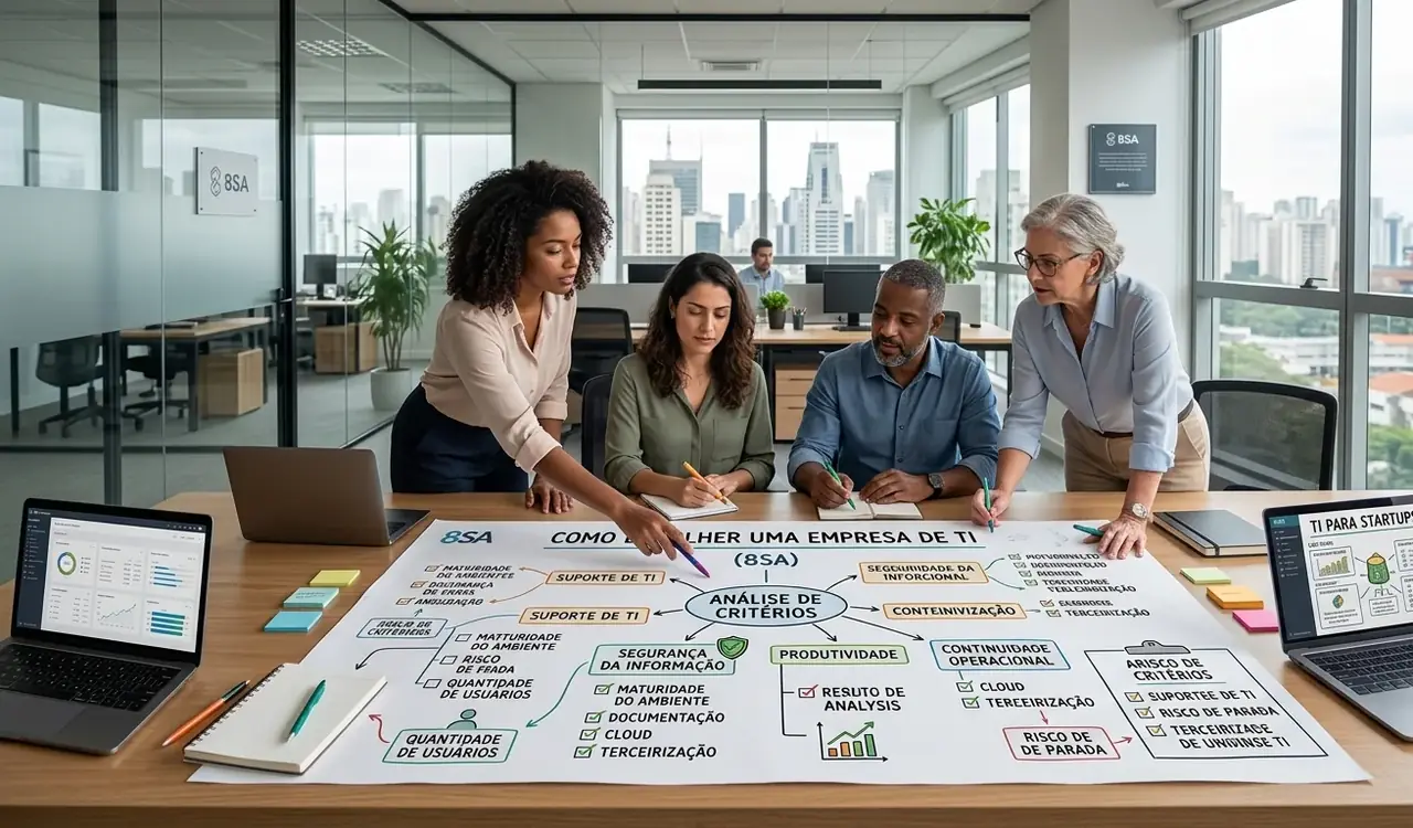 Conteúdo sobre como escolher uma empresa de ti da empresa de TI 8sa e suporte de TI para empresas