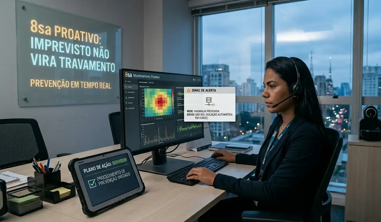 Conteúdo sobre monitoramento proativo de servidores da empresa de TI 8sa e suporte de TI para empresas