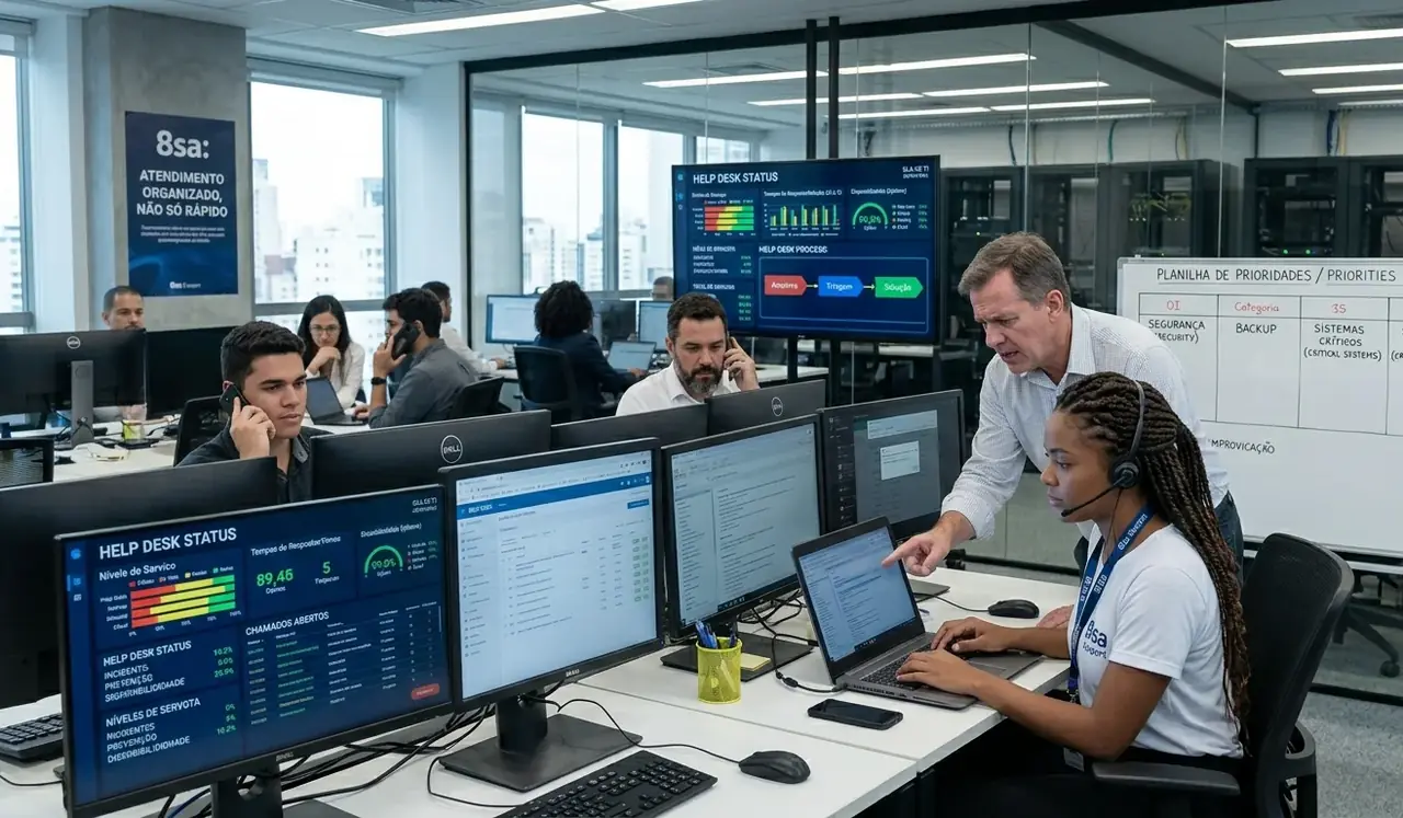 Conteúdo sobre o que e help desk da empresa de TI 8sa e suporte de TI para empresas